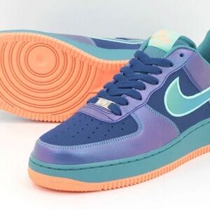 Nike Air Force 1 Low Purple Teal Sneakers
